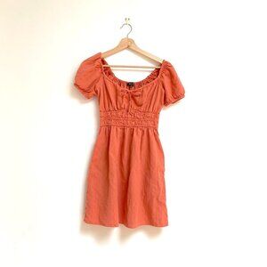 Madewell Dobby Sophia Tie-Front Mini Dress